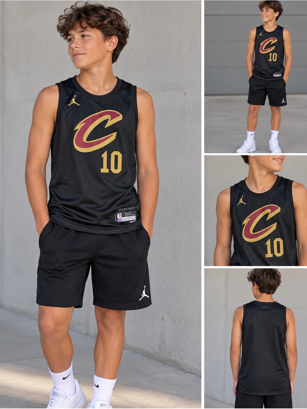 Jordan Cleveland Cavaliers NBA Darius Garland #10 Jersey Youth L 14/16 Swingmen